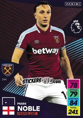 Sticker Mark Noble - English Premier League 2021-2022. Adrenalyn XL n. 344 - Panini