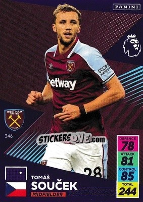 Sticker Tomáš Soucek - English Premier League 2021-2022. Adrenalyn XL n. 346 - Panini