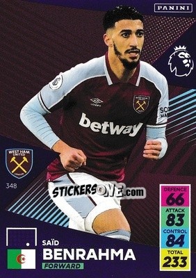 Sticker Said Benrahma - English Premier League 2021-2022. Adrenalyn XL - Panini