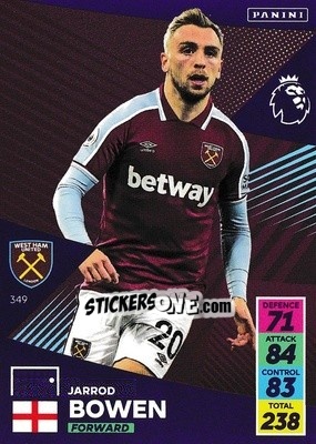 Sticker Jarrod Bowen - English Premier League 2021-2022. Adrenalyn XL - Panini