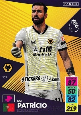 Sticker Rui Patrício - English Premier League 2021-2022. Adrenalyn XL n. 353 - Panini