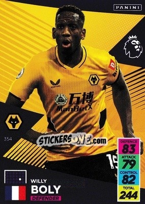 Sticker Willy Boly - English Premier League 2021-2022. Adrenalyn XL n. 354 - Panini