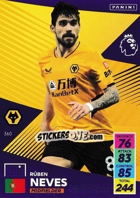 Sticker Rúben Neves - English Premier League 2021-2022. Adrenalyn XL n. 360 - Panini