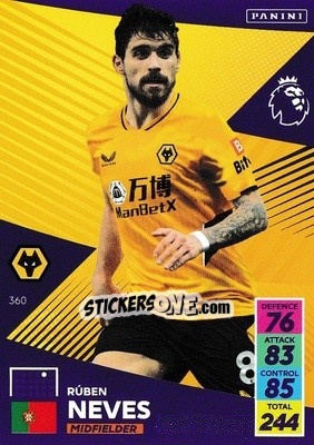 Cromo Rúben Neves - English Premier League 2021-2022. Adrenalyn XL - Panini