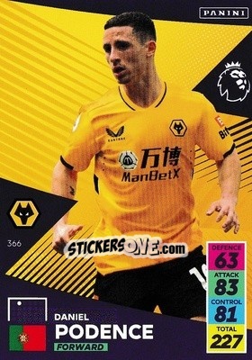 Figurina Daniel Podence - English Premier League 2021-2022. Adrenalyn XL - Panini