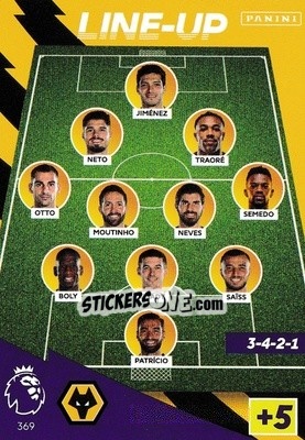 Sticker Line-Up - English Premier League 2021-2022. Adrenalyn XL n. 369 - Panini