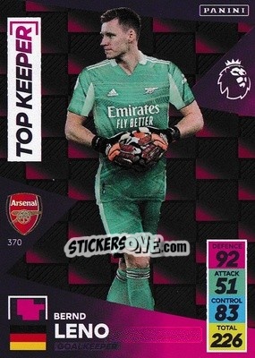 Sticker Bernd Leno - English Premier League 2021-2022. Adrenalyn XL n. 370 - Panini