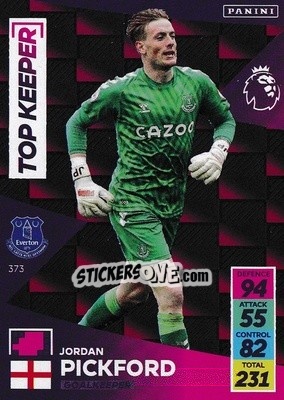 Figurina Jordan Pickford - English Premier League 2021-2022. Adrenalyn XL - Panini