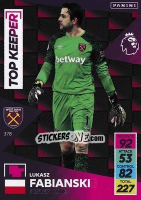 Cromo Lukasz Fabianski - English Premier League 2021-2022. Adrenalyn XL - Panini