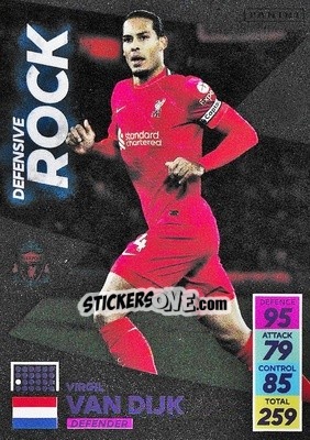 Sticker Virgil van Dijk - English Premier League 2021-2022. Adrenalyn XL - Panini