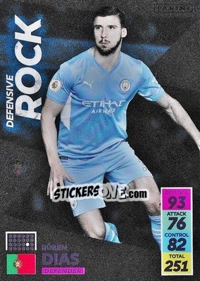 Sticker Rúben Dias - English Premier League 2021-2022. Adrenalyn XL n. 385 - Panini