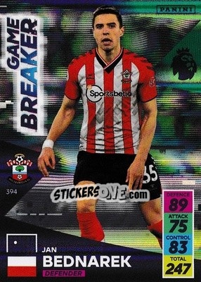 Sticker Jan Bednarek - English Premier League 2021-2022. Adrenalyn XL n. 394 - Panini