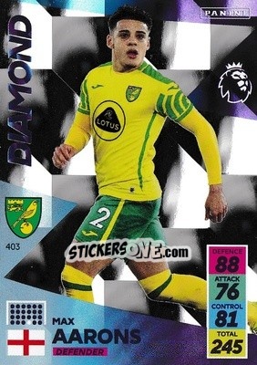 Sticker Max Aarons - English Premier League 2021-2022. Adrenalyn XL - Panini