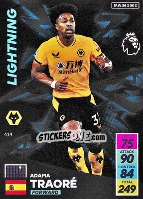 Sticker Adama Traoré - English Premier League 2021-2022. Adrenalyn XL n. 414 - Panini