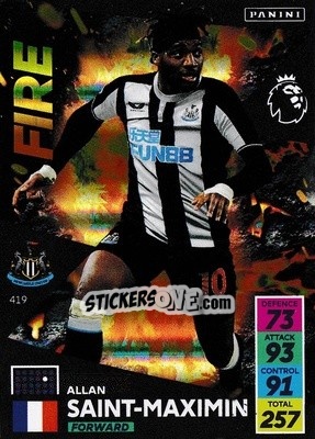 Figurina Allan Saint-Maximin - English Premier League 2021-2022. Adrenalyn XL - Panini