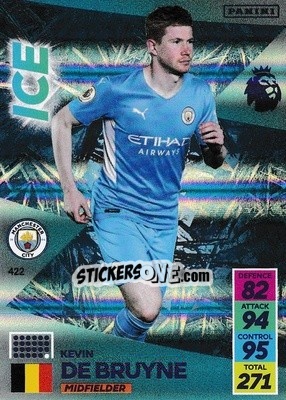 Sticker Kevin De Bruyne - English Premier League 2021-2022. Adrenalyn XL n. 422 - Panini