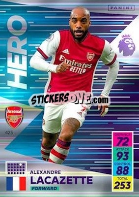Sticker Alexandre Lacazette - English Premier League 2021-2022. Adrenalyn XL n. 425 - Panini