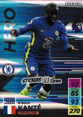 Sticker N'Golo Kanté - English Premier League 2021-2022. Adrenalyn XL n. 431 - Panini