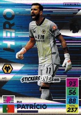 Sticker Rui Patrício - English Premier League 2021-2022. Adrenalyn XL n. 445 - Panini