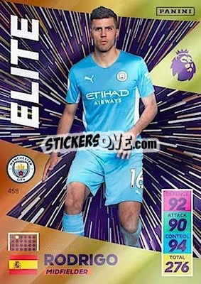 Sticker Rodri - English Premier League 2021-2022. Adrenalyn XL n. 458 - Panini