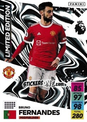 Sticker Bruno Fernandes - English Premier League 2021-2022. Adrenalyn XL n. LE-BF - Panini
