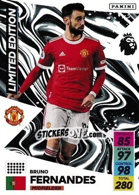 Figurina Bruno Fernandes - English Premier League 2021-2022. Adrenalyn XL - Panini