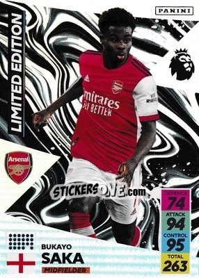 Sticker Bukayo Saka - English Premier League 2021-2022. Adrenalyn XL n. LE-BS - Panini