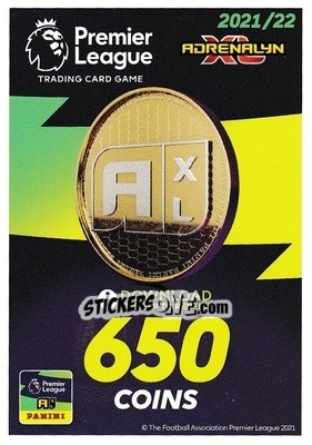 Sticker Online Coin Card - English Premier League 2021-2022. Adrenalyn XL n. OCC - Panini