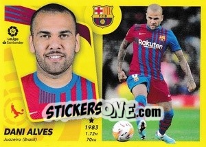 Sticker Dani Alves - Liga Spagnola 2021-2022 n. M7 - Colecciones ESTE