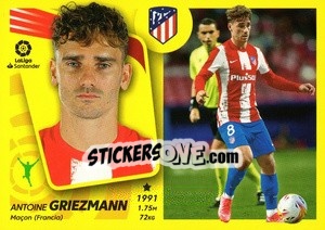 Sticker 63 Griezmann (Atlético de Madrid) - Liga Spagnola 2021-2022 n. 713 - Colecciones ESTE