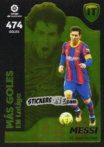 Sticker Messi - Más Goles En Laliga (3) - Liga Spagnola 2021-2022 n. 723 - Colecciones ESTE