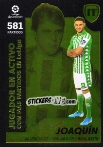 Sticker Joaquín - Jugador en activo con más partidos en LaLiga (8) - Liga Spagnola 2021-2022 - Colecciones ESTE