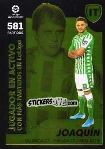 Sticker Joaquín - Jugador en activo con más partidos en LaLiga (8) - Liga Spagnola 2021-2022 n. 728 - Colecciones ESTE