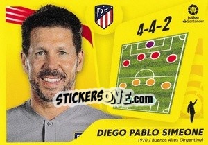 Sticker Entrenador: Diego Pablo Simeone (2) - Liga Spagnola 2021-2022 n. 72 - Colecciones ESTE