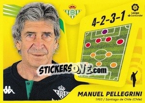 Sticker Entrenador: Manuel Pellegrini (2) - Liga Spagnola 2021-2022 - Colecciones ESTE