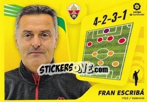 Figurina Entrenador: Fran Escribá (2) - Liga Spagnola 2021-2022 - Colecciones ESTE