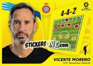 Sticker Entrenador: Vicente Moreno (2) - Liga Spagnola 2021-2022 n. 252 - Colecciones ESTE