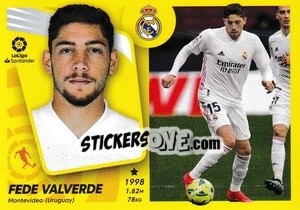 Sticker Fede Valverde (16A) - Liga Spagnola 2021-2022 n. 387 - Colecciones ESTE