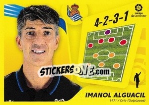 Cromo Entrenador: Imanol Alguacil (2) - Liga Spagnola 2021-2022 - Colecciones ESTE