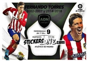 Sticker Fernando Torres - Atlético de Madrid (10) - Liga Spagnola 2021-2022 n. 620 - Colecciones ESTE