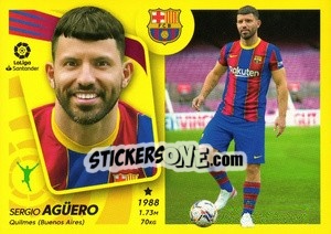 Sticker 1 Agüero (FC Barcelona) - Liga Spagnola 2021-2022 n. 651 - Colecciones ESTE