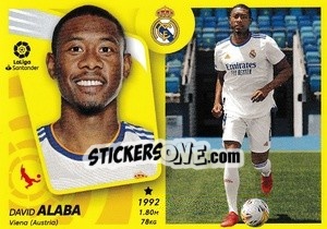 Sticker 18 Alaba (Real Madrid) - Liga Spagnola 2021-2022 - Colecciones ESTE