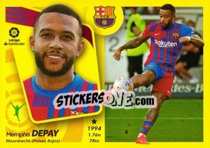 Sticker 22 Depay (FC Barcelona) - Liga Spagnola 2021-2022 n. 672 - Colecciones ESTE