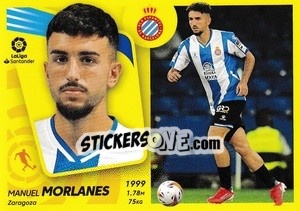 Cromo 34 Morlanes (RCD Espanyol) - Liga Spagnola 2021-2022 - Colecciones ESTE