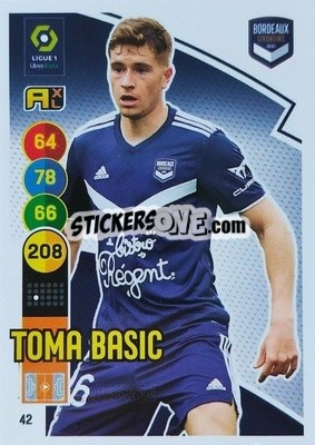 Sticker Toma Bašic - FOOT 2021-2022. Adrenalyn XL n. 42 - Panini