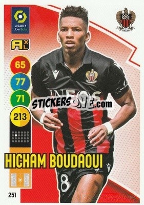 Sticker Hicham Boudaoui - FOOT 2021-2022. Adrenalyn XL - Panini