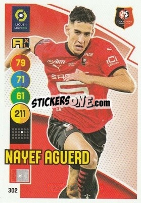 Sticker Nayef Aguerd - FOOT 2021-2022. Adrenalyn XL - Panini