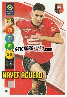 Sticker Nayef Aguerd - FOOT 2021-2022. Adrenalyn XL n. 302 - Panini