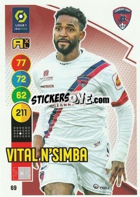 Sticker Vital N'Simba - FOOT 2021-2022. Adrenalyn XL n. 69 - Panini