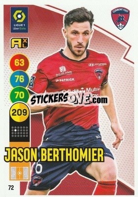 Sticker Jason Berthomier - FOOT 2021-2022. Adrenalyn XL n. 72 - Panini